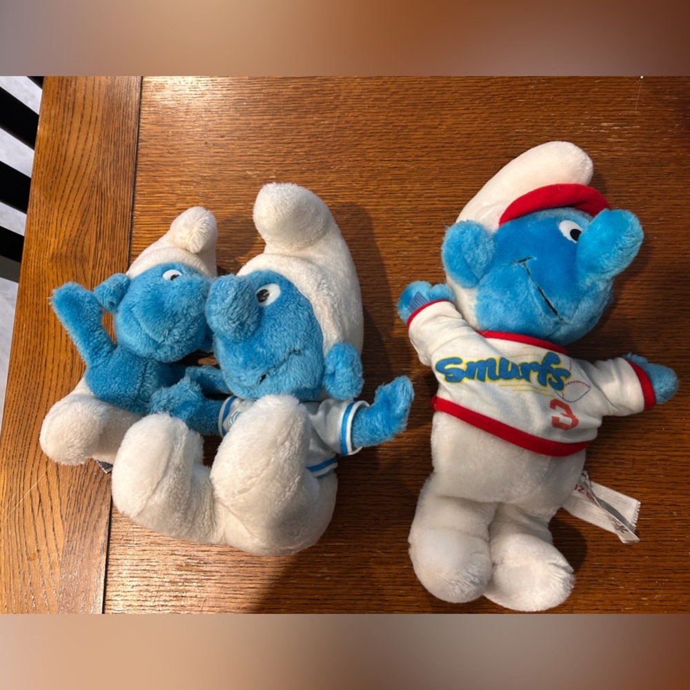 Smurfs Blue and White Plush Toy Set